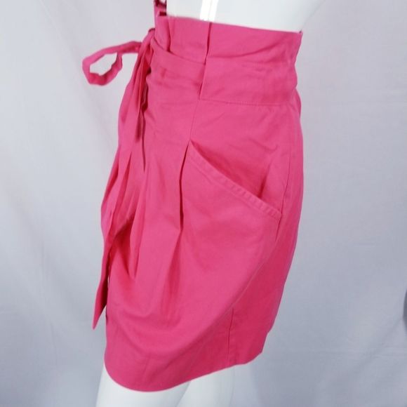 BCBGMAXAZRIA Mila Mini Skirt Pleated Size 8 Pink - Picture 2 of 6